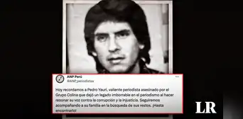 Se cumplen 31 años de la desaparición del periodista Pedro Yauri a manos del grupo Colina