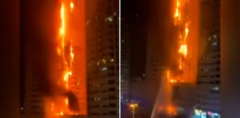 Reportan un gran incendio en un rascacielos de Ajman: no hay registros de heridos Reportan un gran incendio en un rascacielos de Ajman: no hay registros de heridos