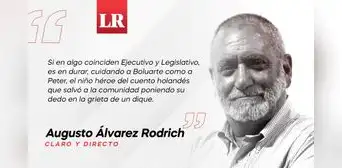 La presidenta con el dedo en el dique, por Augusto Álvarez Rodrich La presidenta con el dedo en el dique, por Augusto Álvarez Rodrich