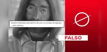John Lennon no es autor de la frase “Nuestra felicidad está dentro de uno, no al lado de alguien” John Lennon no es autor de la frase “Nuestra felicidad está dentro de uno, no al lado de alguien”