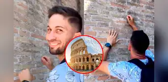 Autoridades italianas buscan a turista por tallar nombre de su novia en muro del Coliseo de Roma Autoridades italianas buscan a turista por tallar nombre de su novia en muro del Coliseo de Roma