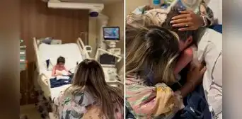 Así fue el conmovedor reencuentro de una mujer y su hijo que despertó tras 16 días en coma
