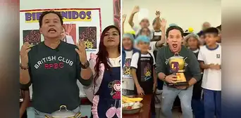 "El gran chef: famosos" llegó a los colegios y Ricardo Rondón fue jurado del concurso entre escolares