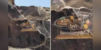 ¿Pizza en la Edad Antigua? Investigadores hallan la imagen de platillo en un mural de Pompeya ¿Pizza en la Edad Antigua? Investigadores hallan la imagen de platillo en un mural de Pompeya