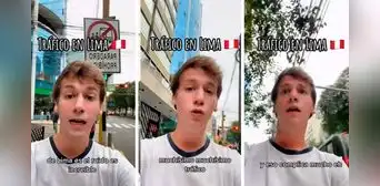 Español se sorprende con el tráfico de Lima y es troleado en TikTok: "Cuidado te roben el fono" Español se sorprende con el tráfico de Lima y es troleado en TikTok: "Cuidado te roben el fono"