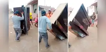 Hombres destrozan cómoda de 6 niveles al intentar trasladarla durante mudanza y VIDEO se hace VIRAL Hombres destrozan cómoda de 6 niveles al intentar trasladarla durante mudanza y VIDEO se hace VIRAL