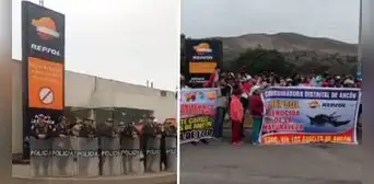 Derrame de petróleo en Ventanilla: ciudadanos perjudicados marchan frente a la refinería La Pampilla Derrame de petróleo en Ventanilla: ciudadanos perjudicados marchan frente a la refinería La Pampilla
