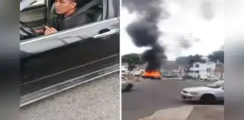 Callao: chofer habría incendiado su auto para evitar traslado al depósito