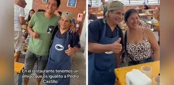 Doble de Pedro Castillo trabaja en local del 'Tío Lenguado' y redes estallan: "¿El pescado estaba vivo o muerto?"
