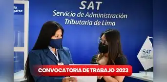 Convocatoria SAT 2023: ofrecen sueldos desde los S/1.500