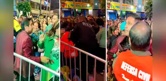 Público se emociona y tira al piso a cantante Jonathan Rojas durante presentación en Magdalena Público se emociona y tira al piso a cantante Jonathan Rojas durante presentación en Magdalena