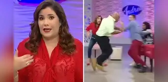 Andrea Llosa se pronuncia tras desatarse pelea en el set de su programa Andrea Llosa se pronuncia tras desatarse pelea en el set de su programa