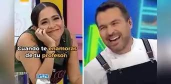 Katia Palma pone nervioso a Giacomo Bocchio: "Parece un Avenger con ese mandil de cocinero" Katia Palma pone nervioso a Giacomo Bocchio: "Parece un Avenger con ese mandil de cocinero"