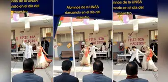 “Feliz Día del Maestro”: alumnos de la UNSA dedican baile hindú a sus docentes y causan furor “Feliz Día del Maestro”: alumnos de la UNSA dedican baile hindú a sus docentes y causan furor