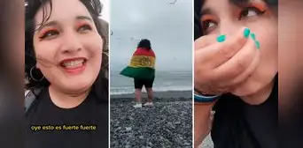 Boliviana queda en shock tras conocer el mar por primera vez en Perú: "Esta alegría no me la quita nadie"