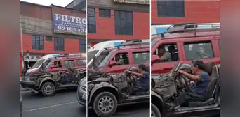 Señor maneja carro desmantelado por las calles de Lima y se vuelve viral en redes: “Es un Hot Wheels”