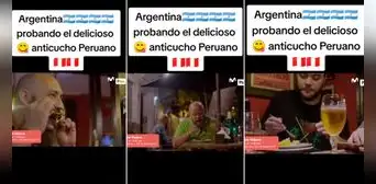 Argentinos prueban anticuchos de Luciano Mazzetti y dicen: "Tiene extraño sabor"