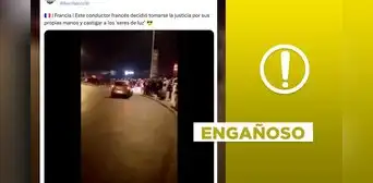 No, este conductor no arrolló a manifestantes durante las protestas en Francia en julio del 2023