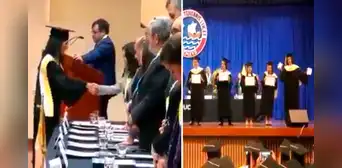 Estudiante de la PUCP destroza diploma en plena graduación y desata caos en redes