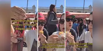 Españoles impresionados con la Kola Escocesa y papa rellena en Arequipa: "Mejor que la Coca Cola"
