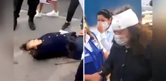 Mujer de la tercera edad termina herida tras fuerte gresca entre serenos y vendedores informales