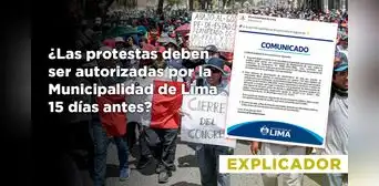 ¿Las protestas deben ser autorizadas por la Municipalidad de Lima 15 días antes? No, y te lo explicamos ¿Las protestas deben ser autorizadas por la Municipalidad de Lima 15 días antes? No, y te lo explicamos
