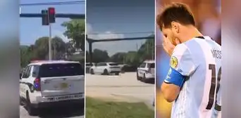 Lionel Messi se pasó la luz roja en Miami y casi se choca tras salir de entrenamiento Lionel Messi se pasó la luz roja en Miami y casi se choca tras salir de entrenamiento