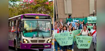 'Marcha por la Paz': servicio 404 del Corredor Morado desviará su ruta por movilización 'Marcha por la Paz': servicio 404 del Corredor Morado desviará su ruta por movilización