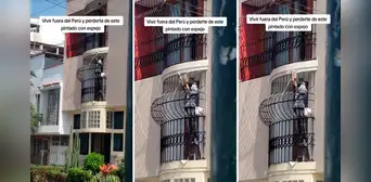 “Ni Da Vinci se atrevió a tanto”: hombre usa un espejo para pintar la pared exterior de una casa “Ni Da Vinci se atrevió a tanto”: hombre usa un espejo para pintar la pared exterior de una casa