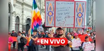 'Marcha Nacional' EN VIVO: cientos de manifestantes se congregan en la plaza Dos de Mayo 'Marcha Nacional' EN VIVO: cientos de manifestantes se congregan en la plaza Dos de Mayo