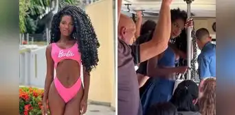 ¿Quién es la 'Barbie venezolana' que viaja en bus e impacta en redes sociales?
