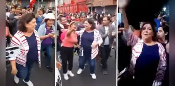 Rosa María Palacios se unió a la 'Marcha Nacional' en la plaza San Martín Rosa María Palacios se unió a la 'Marcha Nacional' en la plaza San Martín