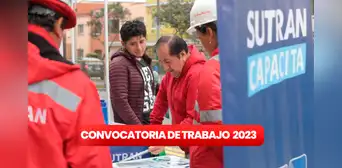 ¡Para egresados y bachilleres! Sutrán lanza convocatoria de trabajo con sueldos desde S/2.500 ¡Para egresados y bachilleres! Sutrán lanza convocatoria de trabajo con sueldos desde S/2.500