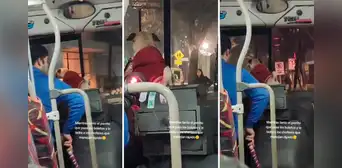 Perrito trabaja como cobrador y dirige a chofer con sus ladridos: “Bajan, pata derecha”