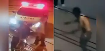 SMP: sujeto agrede a su pareja y enfrenta a la PNP con cuchillos durante detención