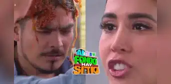 'Al fondo hay sitio': 'Patty' se enojó con Joel por arruinar su cita y le tiró comida en la cabeza