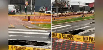 San Miguel: enorme grieta en av. Universitaria provoca cierre de tramo por más de 7 días San Miguel: enorme grieta en av. Universitaria provoca cierre de tramo por más de 7 días
