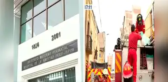 Cercado: bomberos controlan derrame de líquido tóxico en antiguo local de Maternidad de Lima Cercado: bomberos controlan derrame de líquido tóxico en antiguo local de Maternidad de Lima