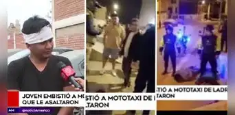Joven embistió mototaxi de ladrones que lo asaltaron en Chorrillos Joven embistió mototaxi de ladrones que lo asaltaron en Chorrillos