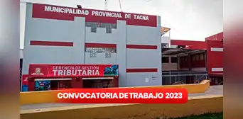 Convocatoria de trabajo: Municipalidad de Tacna ofrece empleos con sueldos de hasta S/3.300 Convocatoria de trabajo: Municipalidad de Tacna ofrece empleos con sueldos de hasta S/3.300