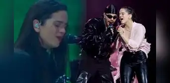 Rosalía llora al cantar 'Beso' durante concierto en medio de su separación con Rauw Alejandro Rosalía llora al cantar 'Beso' durante concierto en medio de su separación con Rauw Alejandro