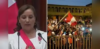 Dina Boluarte durante mensaje a la nación: "Pido perdón a los deudos de los fallecidos" Dina Boluarte durante mensaje a la nación: "Pido perdón a los deudos de los fallecidos"