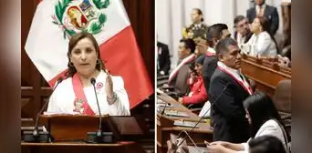 Congresistas dan la espalda a Dina Boluarte durante su mensaje a la nación