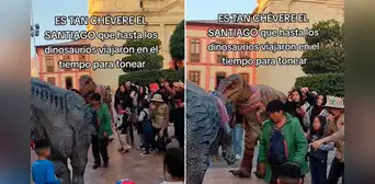 ‘Dinosaurios’ vestidos con trajes andinos se unen a la fiesta de Santiago: “¿Fueron a almorzar o a bailar?” ‘Dinosaurios’ vestidos con trajes andinos se unen a la fiesta de Santiago: “¿Fueron a almorzar o a bailar?”