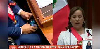 Congresista es captado en vivo jugando Angry Birds durante mensaje a la nación de Dina Boluarte