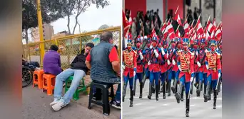 Parada Militar: personas acamparon en la av. Brasil para mirar desfile: "Estoy desde las 11 p. m."