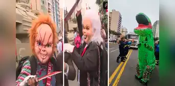 'Chuky', 'Tiffany' y 'Dinosar' están presentes en el Desfile Militar por Fiestas Patrias