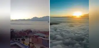Puno amaneció cubierta de una densa neblina nunca antes vista