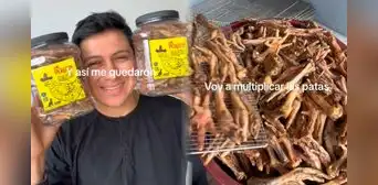 Joven muestra su emprendimiento de patitas deshidratadas y se vuelve viral: "Se me antojó"