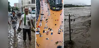 Alerta máxima en China por tifón Doksuri: fuertes lluvias dejan 5 fallecidos y 100.000 evacuados